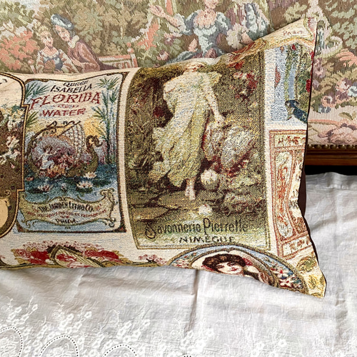 ゴブラン織り ロココ調 クッション 5個セット タペストリー アンティーク ゴブラン織り ロココ調 クッション 5個セット タペストリー アンティーク