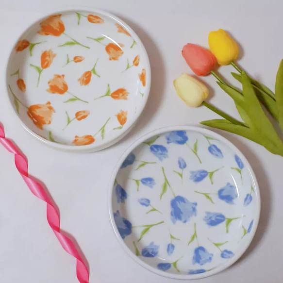 花柄 食器セット 11点 食器セット チューリップ花柄 2人食 4人食