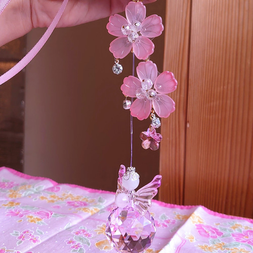 桜のワルツ』 天使 サンキャッチャー 車用サンキャッチャー サン