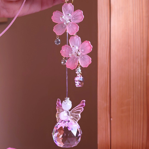 桜のワルツ』 天使 サンキャッチャー 車用サンキャッチャー サン