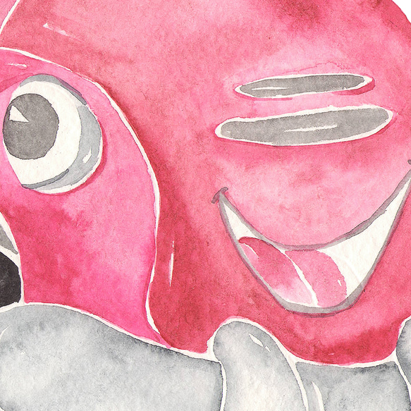 キッズ 可愛い 赤い車 イラストレーション / インテリアポスター / 047-A 4枚目の画像