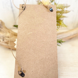 「ミモザとアネモネブーケ　壁掛けアレンジ」お祝いギフト、フラワーインテリア 2枚目の画像