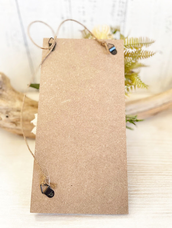 「ミモザとアネモネブーケ　壁掛けアレンジ」お祝いギフト、フラワーインテリア 2枚目の画像