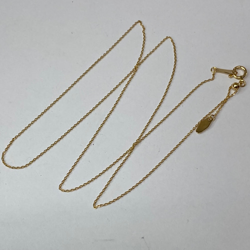 k18YG AU750 18金 イエローゴールド アズキ タイプ 定番ネックレスです 