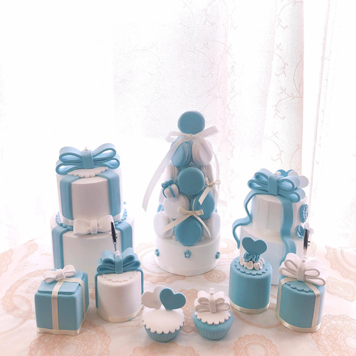 ウェディングアイテムクレイケーキセット ウェルカムボード クレイ