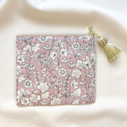 ✧ ふわり桜の妖精シリーズ ✧ インド刺繍 刺繍ポーチ ポーチ 小物入れ 4枚目の画像