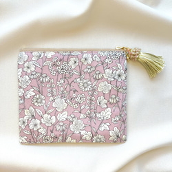 ✧ ふわり桜の妖精シリーズ ✧ インド刺繍 刺繍ポーチ ポーチ 小物入れ 4枚目の画像