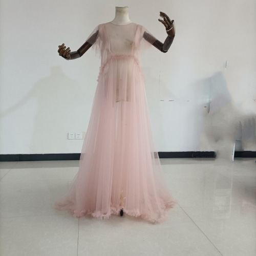 高品質！ 妊婦ドレス マタニティ 写真撮影 シースルー ワンピース  