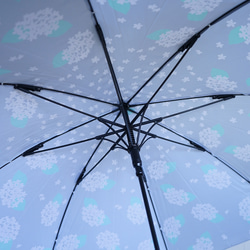 【送料無料】長傘と靴下3足のお得なセット 晴雨兼用 ライトグレー 花 ツバメ ALCEDO　 18枚目の画像