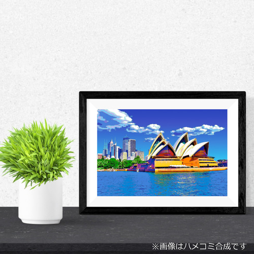 当店だけの限定モデル シドニー オペラハウス サンドアート額装