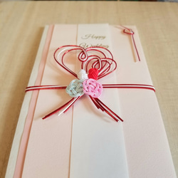 ご祝儀袋 結婚式 【 短冊2枚入 】 桃色 結婚 ハート ウェディング アート 金封 御祝 お祝い かわいい 5枚目の画像