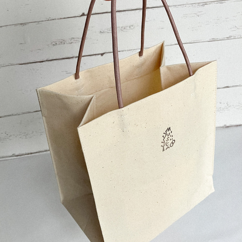 帆布の紙袋 WIDE（ランチバッグにもなるサイズ） エコバッグ・サブ