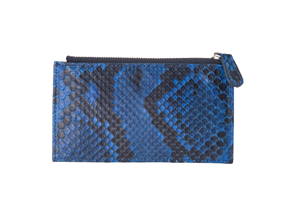 藍染パイソン「PYTHON BLUE」フラグメントケース　フロントカット