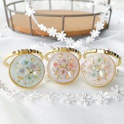 【数量限定】スマホリング　unicorn flower jewelry 押し花　ドライフラワー 1枚目の画像