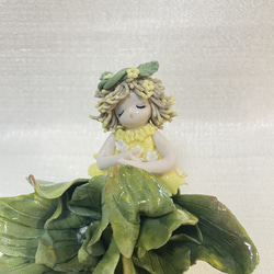 【陶器】蕗の薹と少女　ふきのとう　春 3枚目の画像