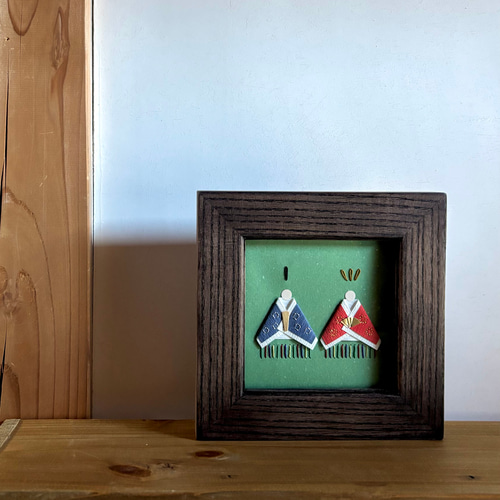 紙刺繍アート「おひなさま」フレームセット / ひな祭り お雛様