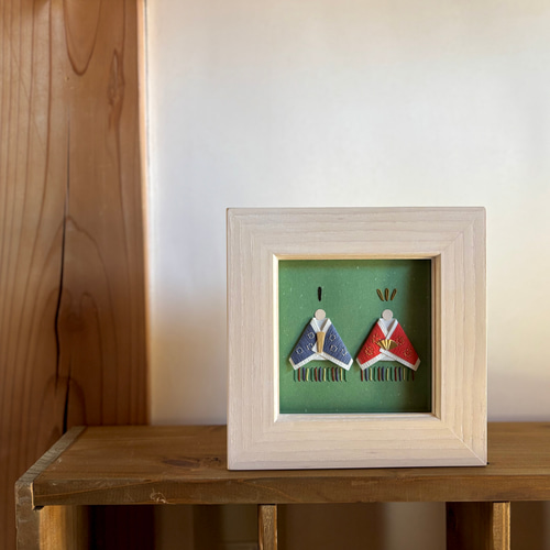 紙刺繍アート「おひなさま」フレームセット / ひな祭り お雛様