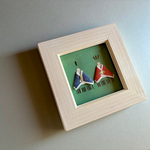 紙刺繍アート「おひなさま」フレームセット / ひな祭り お雛様