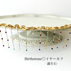 Birthstone♡誕生石イヤーカフ 1枚目の画像