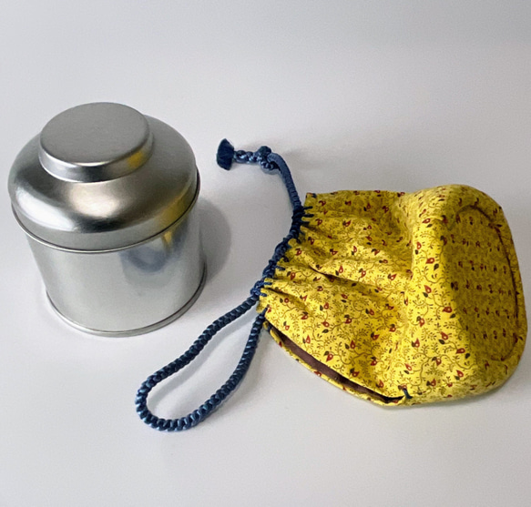 一点もの！フランス更紗の仕覆　茶道・茶箱　ティータイム・インテリアに 【L-002】 2枚目の画像