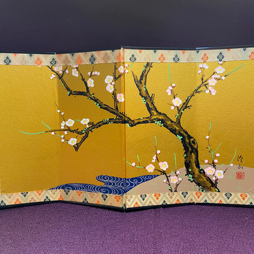 ちょっと本格的な一点モノのミニ屏風 [ 屏風 / 利休屏風 / ミニチュア