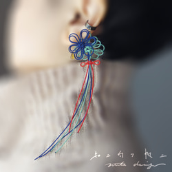Katappo 耳夾「Chini Mukai Houni」（深藍色 x 淺綠色 x 朱紅色） 第4張的照片