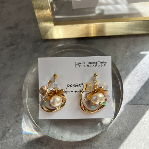 イヤリング・ノンホールピアス @fuwari 組み合わせ自由♢ fuwari♢earring /pierce イヤリング