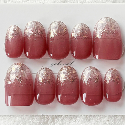 &Co. 高品質ネイルチップ【ヌーディー×ラメグラデーション】大人　美爪 &Co. 高品質ネイルチップ【ヌーディー×ラメグラデーション】大人 美爪