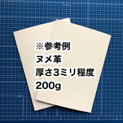 お試し用❤️200g❤️厚さ約3ミリ❤️ヌメ革❤️ハギレ 2枚目の画像