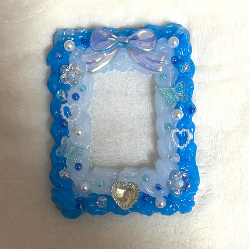 ホイップデコ 硬貨ケース トレカケース ブルー×ホワイト B8