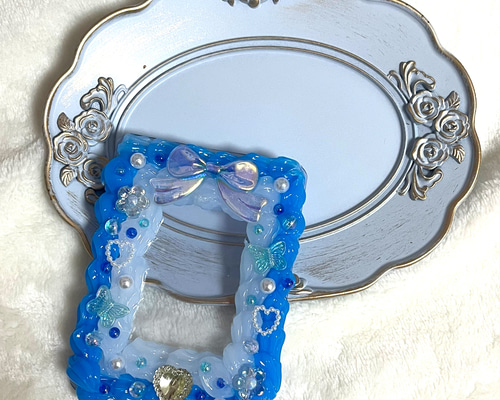 ホイップデコ 硬貨ケース トレカケース ブルー×ホワイト B8サイズ