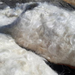羊毛フェルトのルームシューズ　白　（ウール・ナチュラルカラー・天然素材） 5枚目の画像