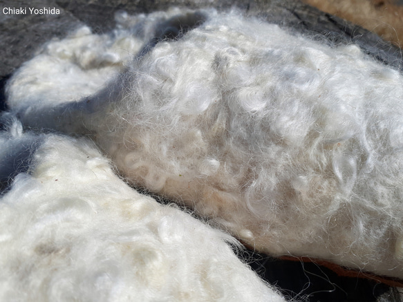 羊毛フェルトのルームシューズ　白　（ウール・ナチュラルカラー・天然素材） 5枚目の画像