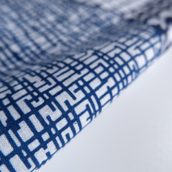 手ぬぐい |切り継ぎ　ネイビー　浜松注染　本染　綿100％　日本製 4枚目の画像