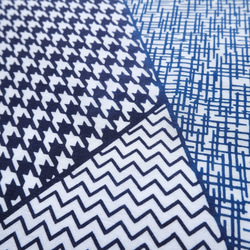 手ぬぐい |切り継ぎ　ネイビー　浜松注染　本染　綿100％　日本製 1枚目の画像