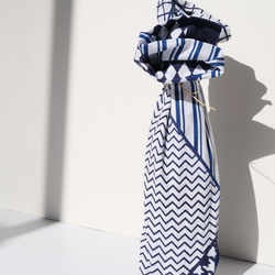 手ぬぐい |切り継ぎ　ネイビー　浜松注染　本染　綿100％　日本製 5枚目の画像