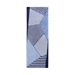 手ぬぐい |切り継ぎ　ネイビー　浜松注染　本染　綿100％　日本製 2枚目の画像