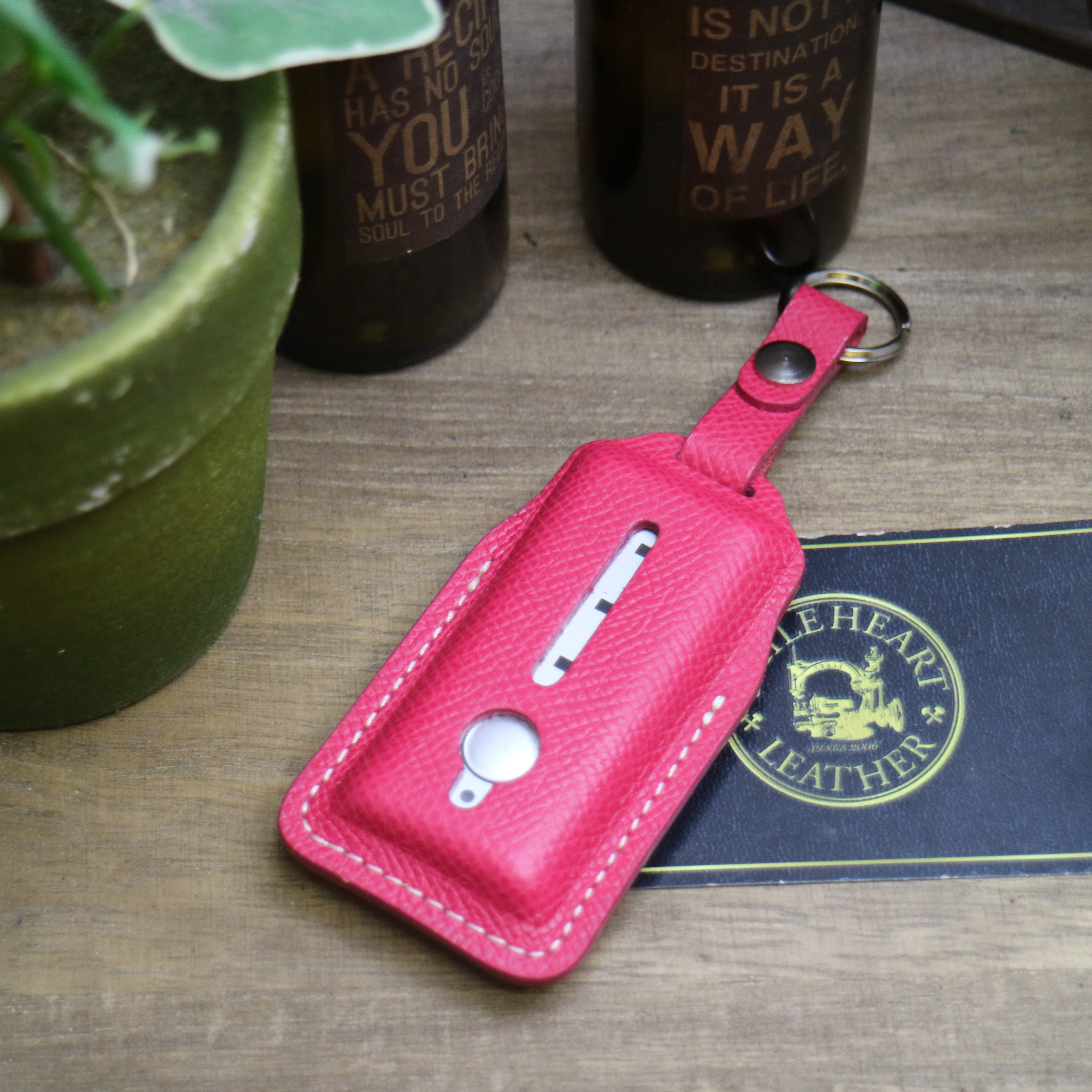 名入れ 無料 ホームドア　リクシル　本革　ドアキー　コントロールキー　②  高級皮革ヴォーエプソン【レザーキースーツ】