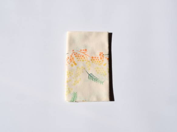 手ぬぐい | 春のリース(クリーム地)　浜松注染　本染　綿100％　日本製 2枚目の画像