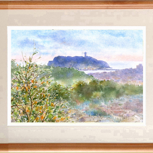 水彩画「鎌倉山」 【公式通販】
