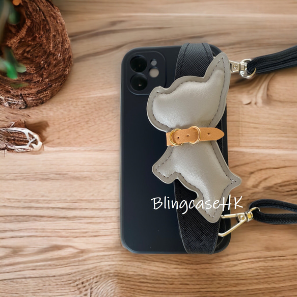 送料無料 犬 リストバンド スマホショルダー iPhone 14 15 全機種対応 Samsung ケース スマホケース 2枚目の画像