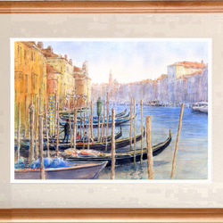 水彩画原画 ヴェネツィアの夕日 絵画 syoumei 通販 3401392 水彩画原画 ヴェネツィアの夕日 絵画 syoumei 通販 3401392