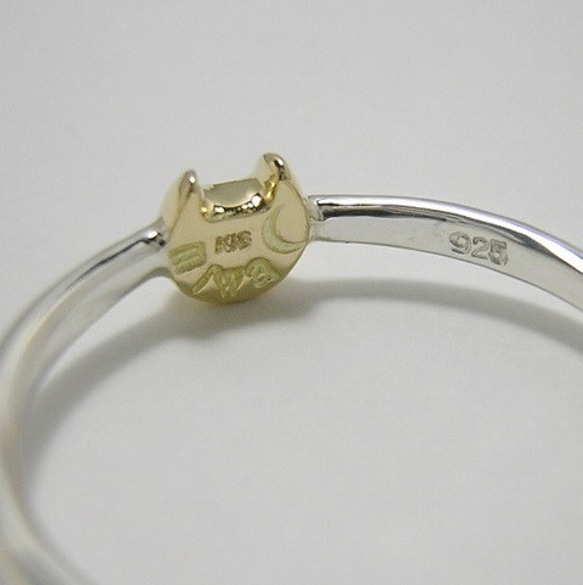 yubineco K18 ( 猫 ネコ ねこ キャット 指環 指輪 K18ゴールド シルバー 925 刻印 名入れ )        Ω 人気・おすすめ｜使いやすい・旅行におすすめ 品質保証 全国発送 日本国内発送・最短翌日お届け