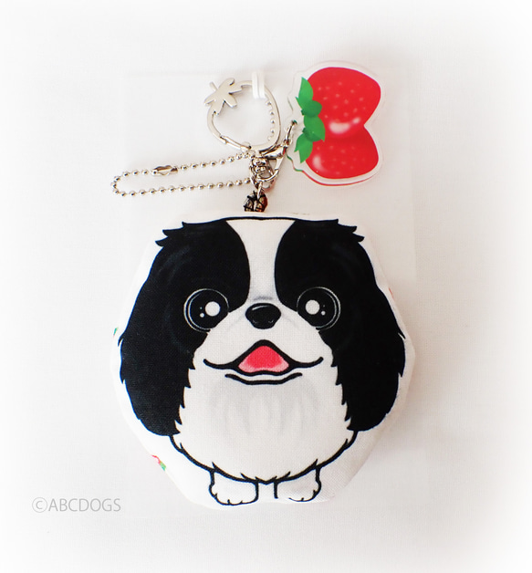いちごチャーム ペキニーズ 白黒 ぬいぐるみ ABCDOGS 通販