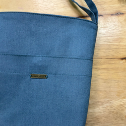 [Walking Pochette] Half Linen Blue Stone 可調節肩帶尺寸可更換/可更換為 Sacoche 第2張的照片