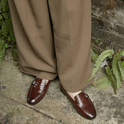 レディースシューズ　本革レザー　手作り　靴　ハンドメイド　天然ゴム 普段　サンダル　ダックブラウン色　SH126 7枚目の画像