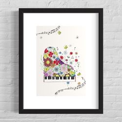 お花のピアノ楽しい音楽 イラスト 若林佳子 通販 15439515｜Creema