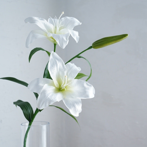 水換え不要）百合の花花瓶挿し アートフラワー シュシュフルール 通販