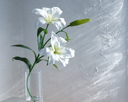 水換え不要）百合の花花瓶挿し アートフラワー シュシュフルール 通販
