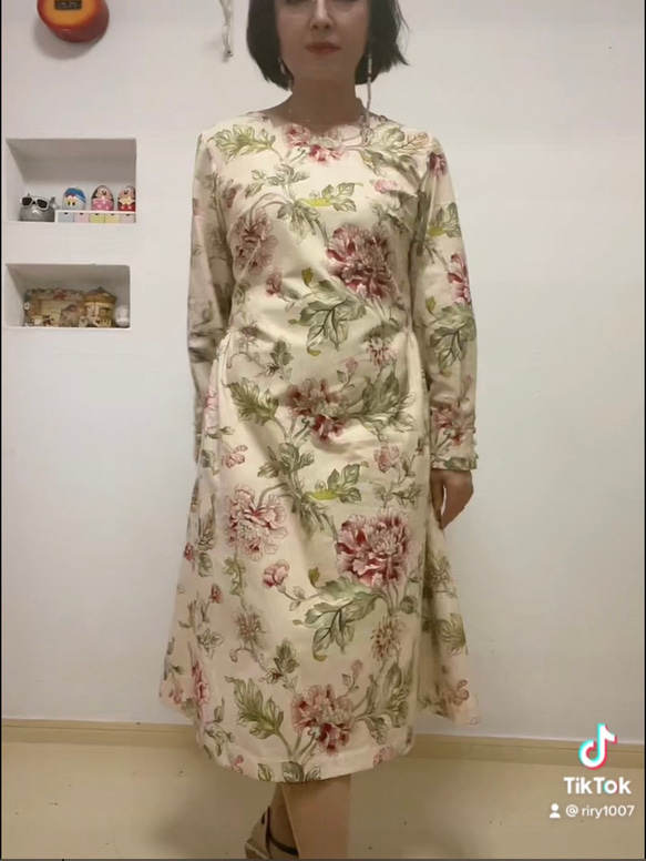 販売済ですUSAコットン花柄❤︎脇ギャザーOP ワンピース Ri Ry 通販